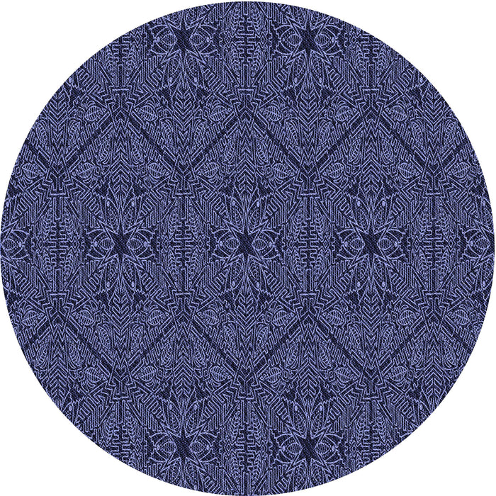 Square Patterned Periwinkle Purple Rug, pat3581blu