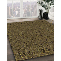 Patterned Midnight Gray Rug, pat3581brn