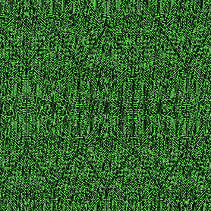 Patterned Dark Forest Green Rug, pat3581grn