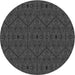 Square Patterned Midnight Gray Rug, pat3581gry