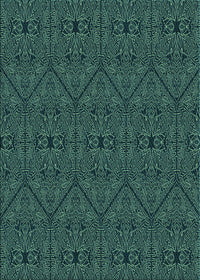 Machine Washable Transitional Deep Teal Green Rug, wshpat3581lblu