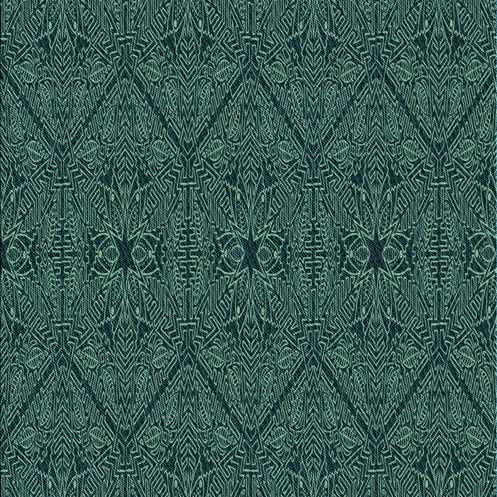 Patterned Deep Teal Green Rug, pat3581lblu