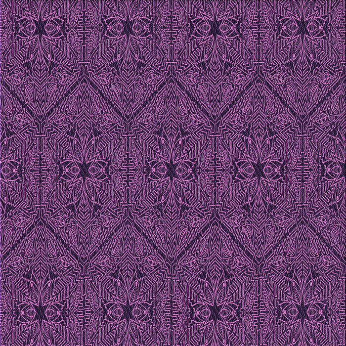 Round Machine Washable Transitional Dark Purple Rug, wshpat3581pur