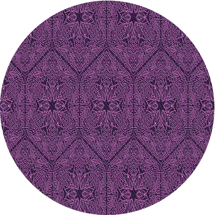 Square Patterned Dark Purple Rug, pat3581pur