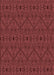 Patterned Maroon Red Rug, pat3581rd