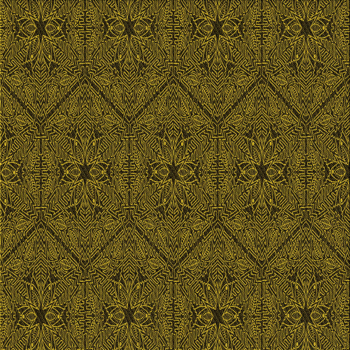 Round Patterned Black Brown Rug, pat3581yw