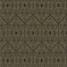Square Patterned Dark Almond Brown Novelty Rug, pat3581
