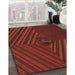 Patterned Mahogany Brown Rug in Family Room, pat3582brn