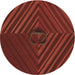 Square Patterned Mahogany Brown Rug, pat3582brn