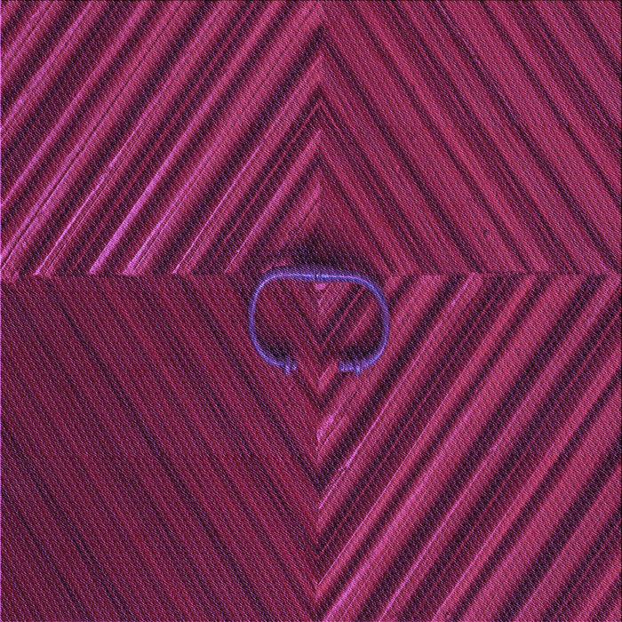 Round Patterned Medium Violet Red Pink Rug, pat3582pur