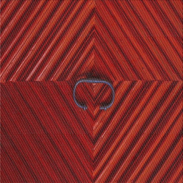 Sideview of Machine Washable Transitional Tomato Red Rug, wshpat3582