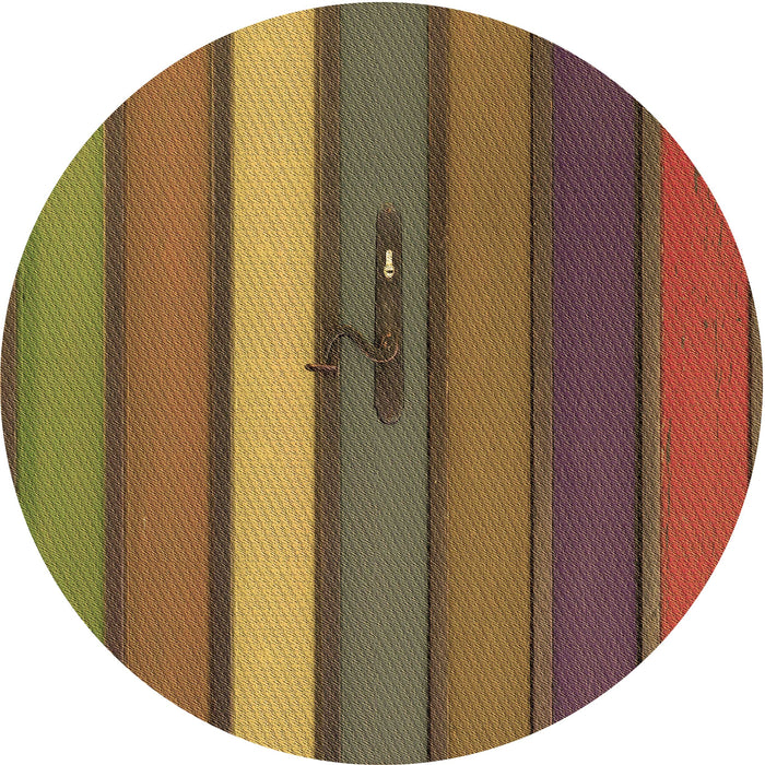 Square Patterned Dark Golden Brown Rug, pat3583brn