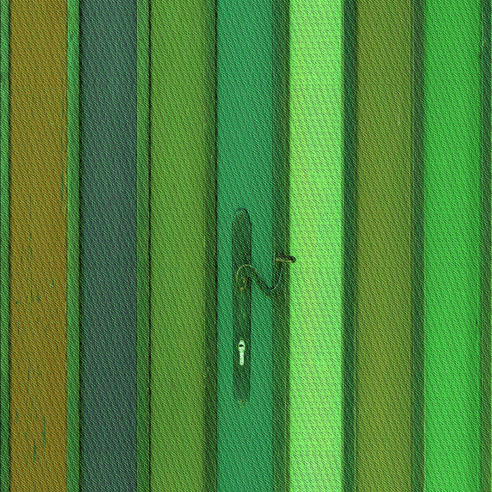 Patterned Neon Green Rug, pat3583grn