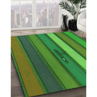 Patterned Neon Green Rug, pat3583grn