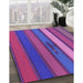 Patterned Medium Violet Red Pink Rug in Family Room, pat3583pur