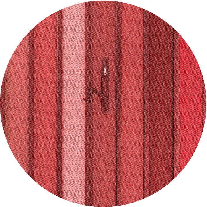Square Patterned Red Rug, pat3583rd