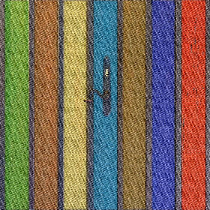 Square Patterned Khaki Green Novelty Rug, pat3583