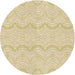 Square Patterned Khaki Gold Rug, pat3584brn