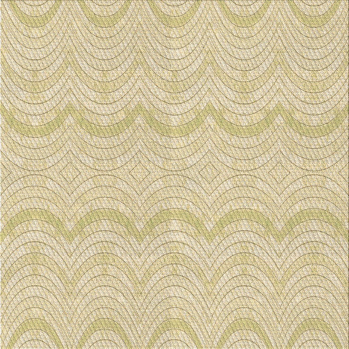 Round Patterned Khaki Gold Rug, pat3584brn