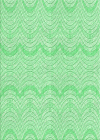Machine Washable Transitional Green Rug, wshpat3584grn