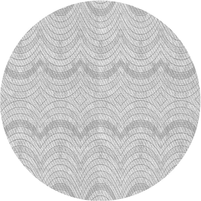 Square Patterned Platinum Gray Rug, pat3584gry