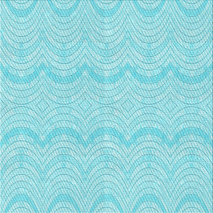 Round Patterned Diamond Blue Rug, pat3584lblu