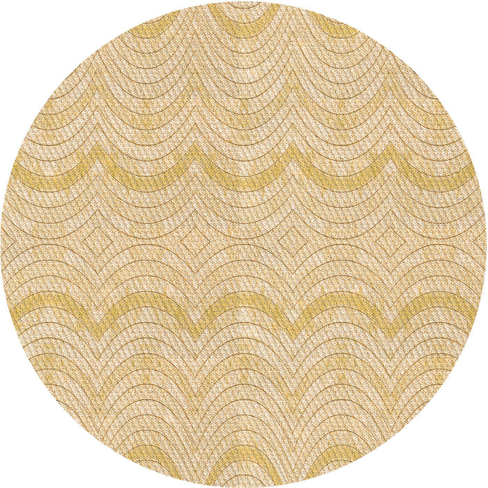 Square Patterned Khaki Gold Rug, pat3584org