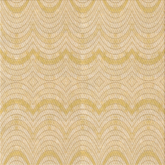 Round Patterned Khaki Gold Rug, pat3584org