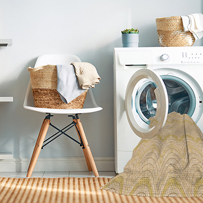 Machine Washable Transitional Khaki Gold Rug in a Washing Machine, wshpat3584org