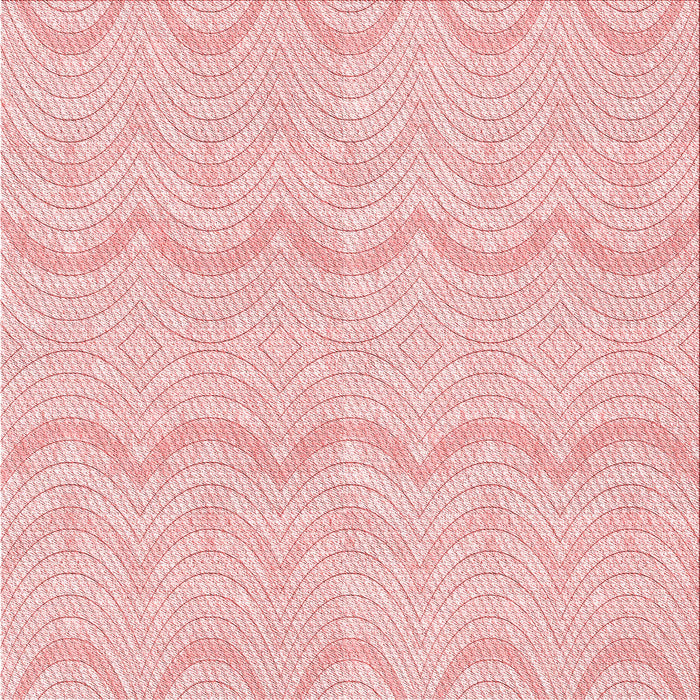 Round Machine Washable Transitional Pastel Red Pink Rug, wshpat3584rd