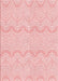 Machine Washable Transitional Pastel Red Pink Rug, wshpat3584rd