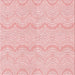 Round Patterned Pastel Red Pink Rug, pat3584rd