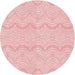 Square Machine Washable Transitional Pastel Red Pink Rug in a Living Room, wshpat3584rd