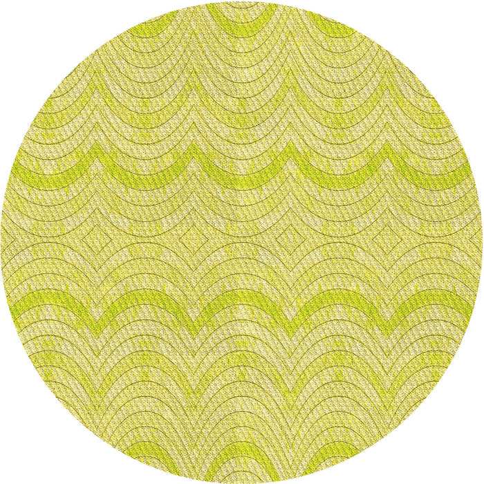 Square Patterned Golden Brown Yellow Rug, pat3584yw