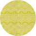 Square Patterned Golden Brown Yellow Rug, pat3584yw