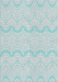 Machine Washable Transitional Light Slate Blue Rug, wshpat3584