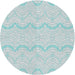 Sideview of Patterned Light Slate Blue Novelty Rug, pat3584