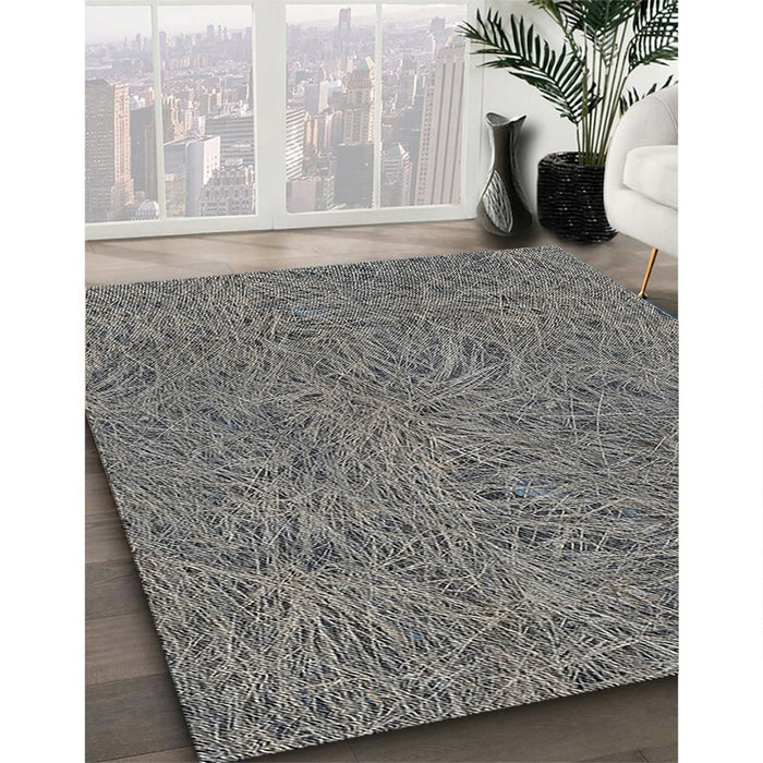 Machine Washable Transitional Dark Gray Rug in a Family Room, wshpat3585