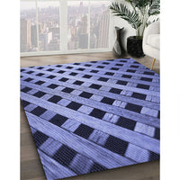 Patterned Sky Blue Rug, pat3586blu