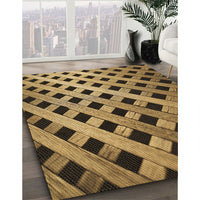 Patterned Yellow Rug, pat3586brn