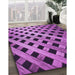 Patterned Purple Rug in Family Room, pat3586pur