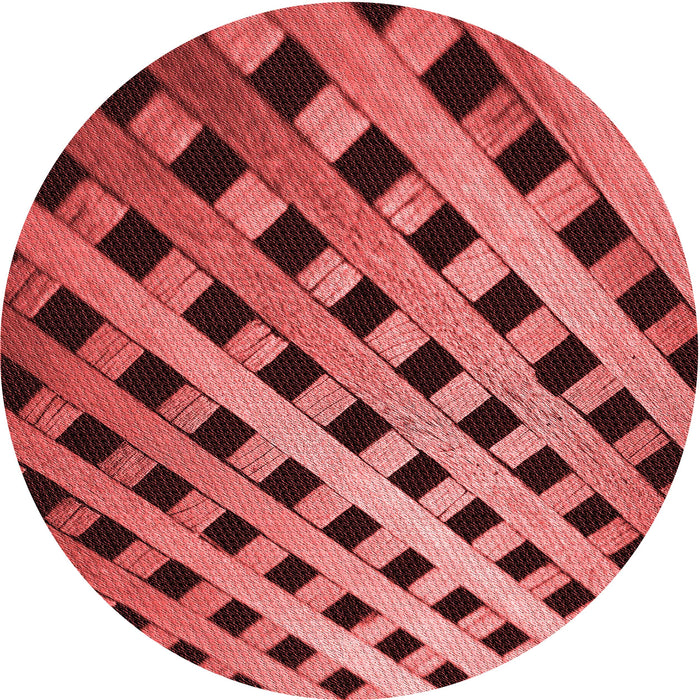 Square Patterned Cranberry Red Rug, pat3586rd