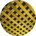 Square Patterned Deep Yellow Rug, pat3586yw