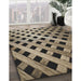 Patterned Chocolate Brown Novelty Rug in Family Room, pat3586