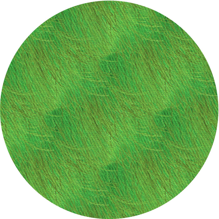Square Patterned Dark Lime Green Rug, pat3587grn