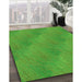 Machine Washable Transitional Dark Lime Green Rug in a Family Room, wshpat3587grn