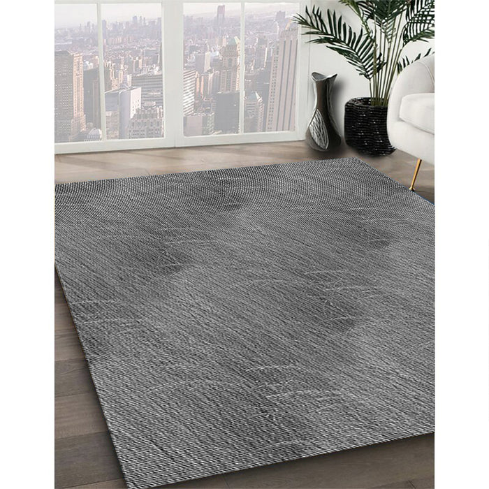 Machine Washable Transitional Grey Gray Rug in a Family Room, wshpat3587gry