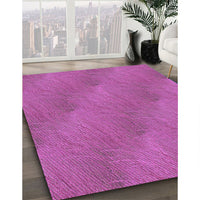 Patterned Magenta Pink Rug, pat3587pur