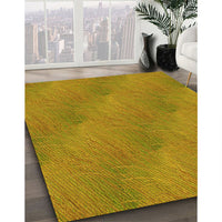 Patterned Yellow Rug, pat3587yw