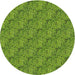 Sideview of Patterned Shamrock Green Novelty Rug, pat3588